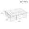 mDesign Plastic Divided Closet, Drawer Storage Bin, Multiple Sections